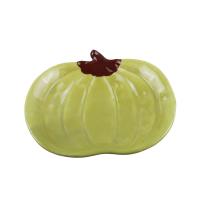  Halloween Pumpkin Ceramic Dish Green 