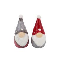  Gonk Santa Claus Ceramic Salt and Pepper Set Star Heart 