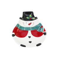  Christmas Snowman Ceramic Dish 