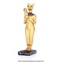  Golden Bast Holding Sistrum 