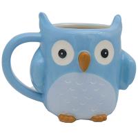  Mugs - Animal Ceramic - Ceramic Owl Mug Blue 