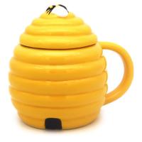  Beehive Ceramic Mug with Lid 