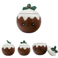  Foodiemals Ceramic Collection Christmas Pudding Pot with Lid 