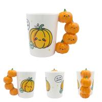  Foodiemals Ceramic Collection Pumpkin Shapped Handle Mug 