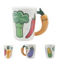  Ceramic Shaped Handle Mug Carrot 