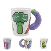  Ceramic Shaped Handle Mug Aubergine 