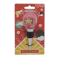  Daruma Good Luck Doll Botter Stopper, Pink 