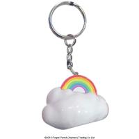  Keychains and Luggage Tags - Resin Rainbow and Cloud Keychain 