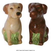  Ceramic Salt & Pepper Set Labrador Dog 
