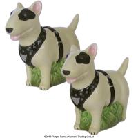  Ceramic Salt & Pepper Set English Bull Terrier Dog 