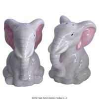  African Savannah Gifts - Ceramic Elephant Salt & Pepper Set 