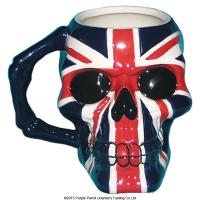  Skull Head Mug UK Flag 
