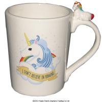  Rainbow Unicorn I Don't Believe in Humans Mug Blue 