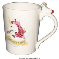  Rainbow Unicorn I Don't Believe in Humans Mug Pink 
