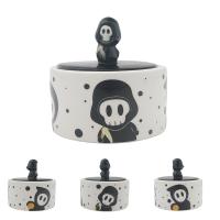  Skull Boy Ceramic Round Trinket Box 