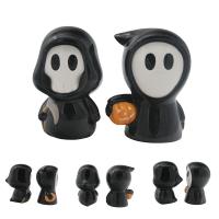  Skull and Ghost Boy Ceramic Salt and Pepper Set 