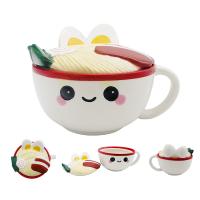  Foodiemals Ceramic Collection Ramen Bowl Mug with Lid 