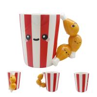  Foodiemals Ceramic Collection Fried Chicken Shapped Handle Mug 