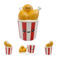  Foodiemals Ceramic Collection Fried Chicken Pot with Lid and Spo 