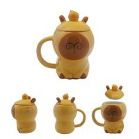  Capybara Mug with Lid Orange on Head 