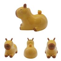  Capybara Money Box Orange on Back Lying Down 