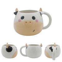  Black and White Cow Head Mug 
