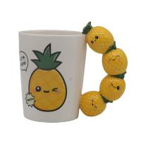  Ceramic Shaped Handle Mug Pineapple 