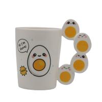  Ceramic Shaped Handle Mug Egg 