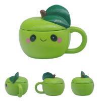  Foodiemals Ceramic Collection Apple Full Body Mug With Lid 