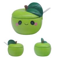  Foodiemals Collection - Foodiemals Ceramic Collection Apple Pot With Lid And Spoon 