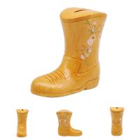  Rodeo Boot Money Box - Flower Design Decal 