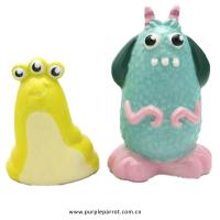  Monstarz Salt and Pepper Set, Blue and Yellow 