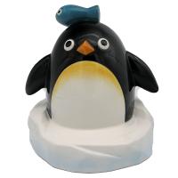  Penguin Money Box In Ice Hole With Fish 