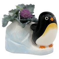  Penguin Planter with Snow Mound 