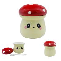  Foodiemals Ceramic Collection Toadstool Pot with Lid and Spoon 