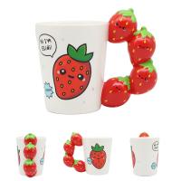  Foodiemals Ceramic Collection Strawberry Shaped Handle Mug - Row 