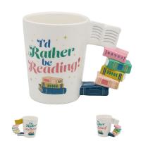  Books - Shaped Handle Mug 