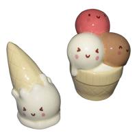  Ice Cream Lying / Ice Cream Tub (A) Salt And Pepper Set 