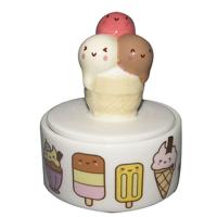  Ice Cream In Tub (B) Round Trinket Box 
