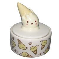  Ice Cream On Side Round Trinket Box 
