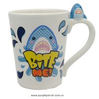  Cartoon Shark Item on Handle Mug Bite Me 