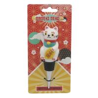 Waving Cat Bottle Stopper, Design B - White 