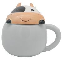  Animal Lid Mug Cow Coloured Mug 