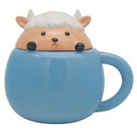  Animal Lid Mug Sheep Coloured Mug 