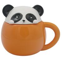  Animal Lid Mug Panda Coloured Mug 