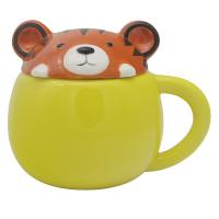  Animal Lid Mug Tiger Coloured Mug 