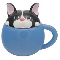  Animal Lid Mug French Bulldog Coloured Mug 