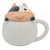  Animal Lid Mug Cow White Mug 