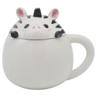  Animal Lid Mug Zebra White Mug 