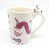  Unicorn Gifts - Sitting Cartoon Unicorn on Handle Mug, Purple 